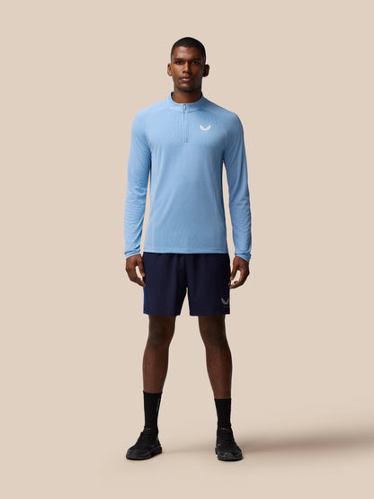 Apex Training 1/4 Zip Top - Sky Blue