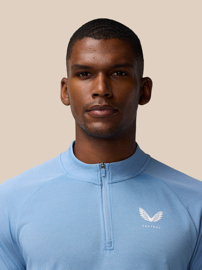 Apex Training 1/4 Zip Top - Sky Blue