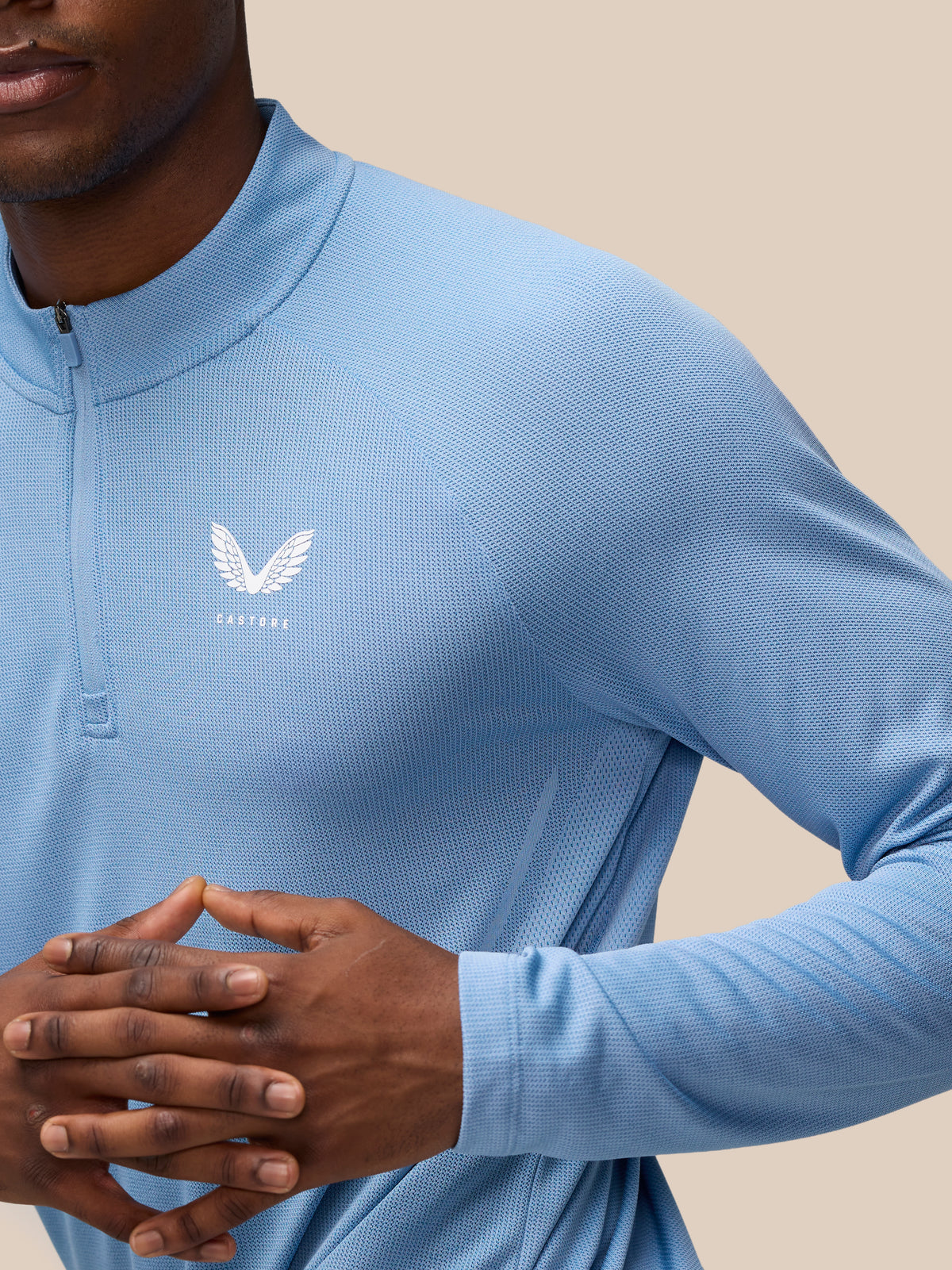 Apex Training 1/4 Zip Top - Sky Blue - Sky Blue