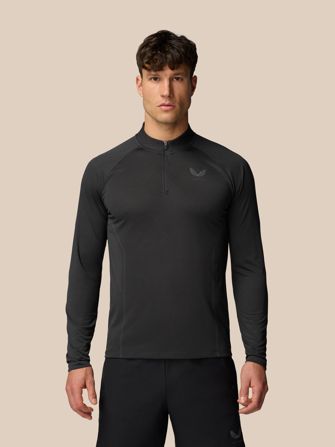 Apex Training 1/4-Zip-Oberteil - Schwarz/Gunmetal - Schwarz/Gunmetal