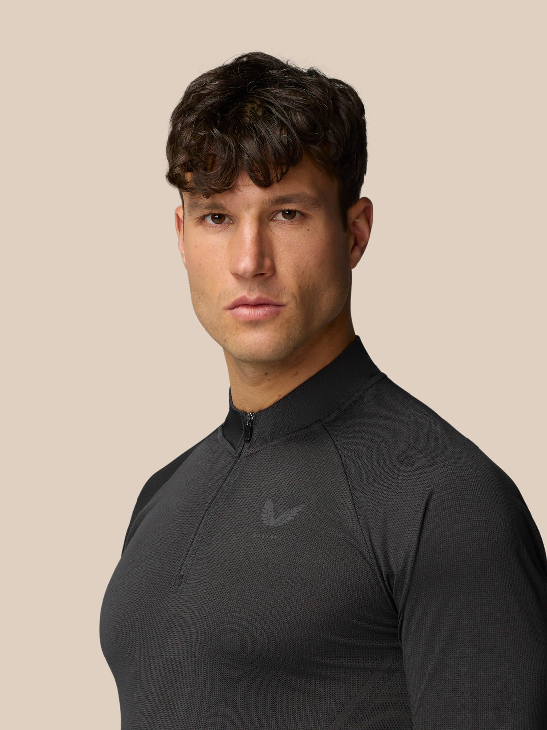 Apex Training 1/4-Zip-Oberteil - Schwarz/Gunmetal - Schwarz/Gunmetal
