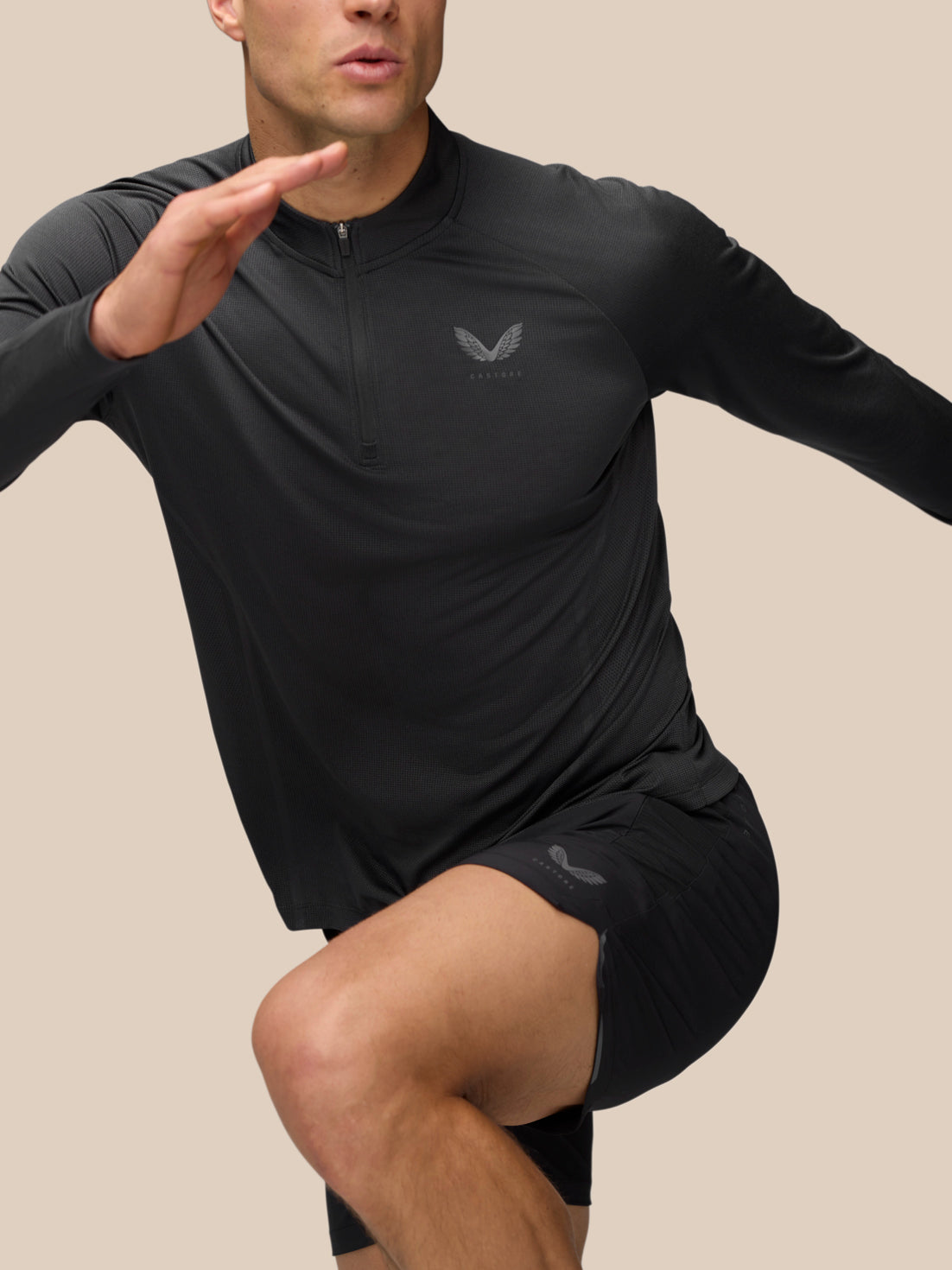 Apex Training 1/4-Zip-Oberteil - Schwarz/Gunmetal - Schwarz/Gunmetal