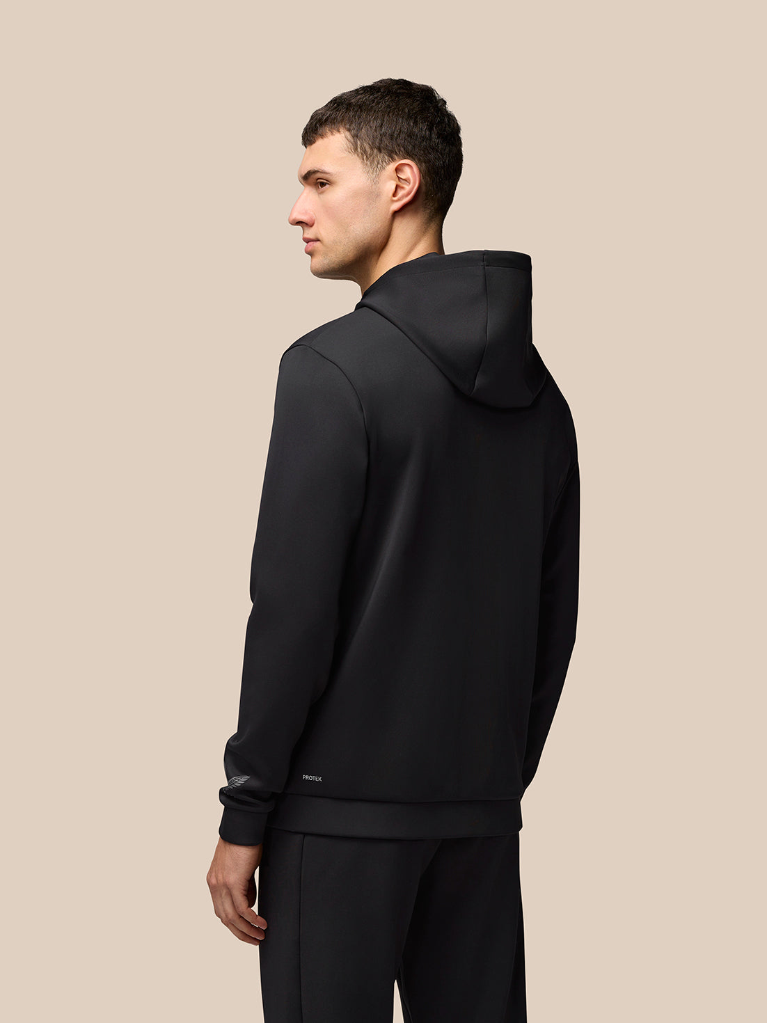 Men’s Scuba Long Sleeve Zip Through Hoodie – Black