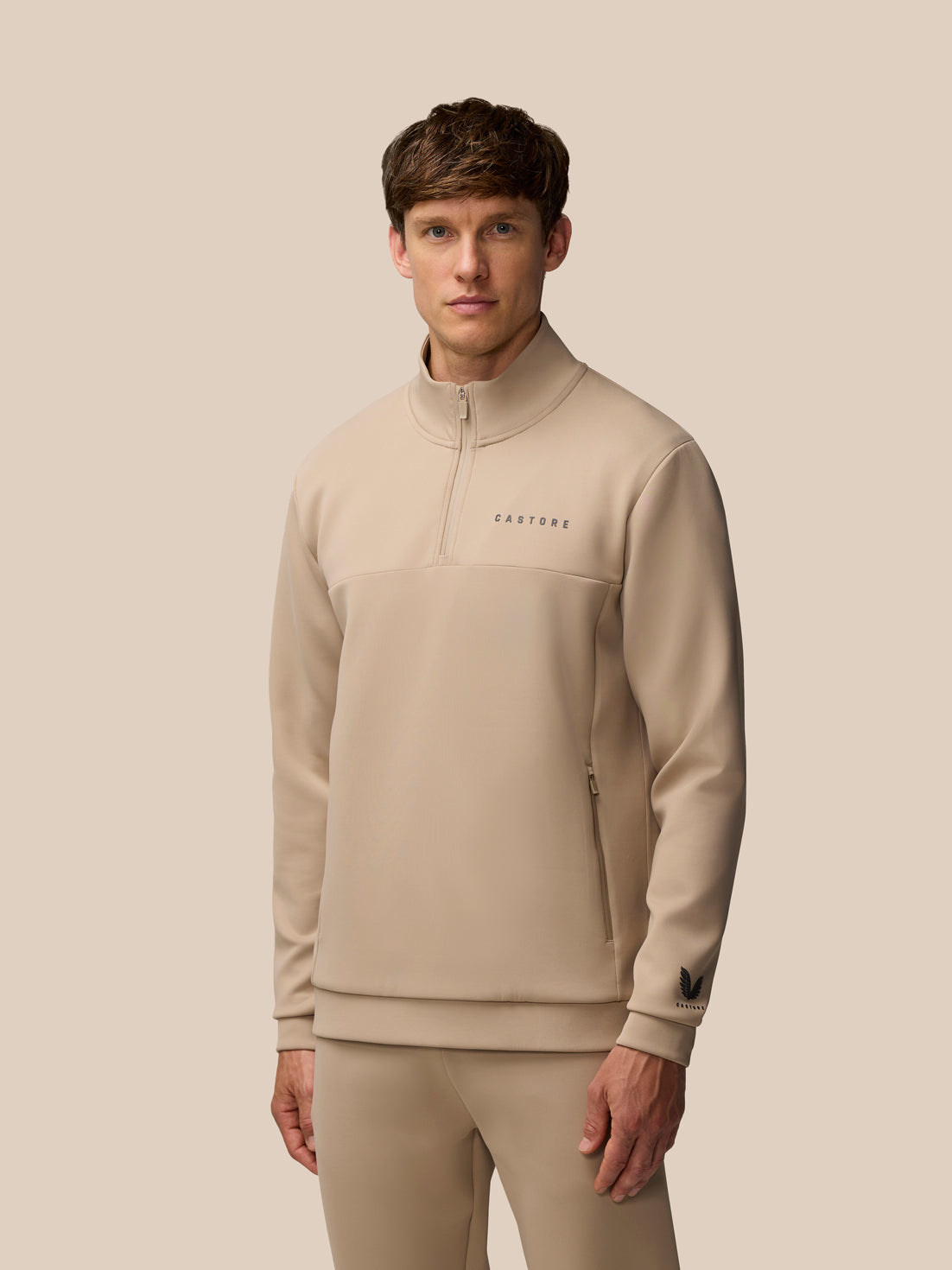 Flex Lifestyle 1/4 Zip - Mushroom/Gunmetal - Mushroom/Gunmetal