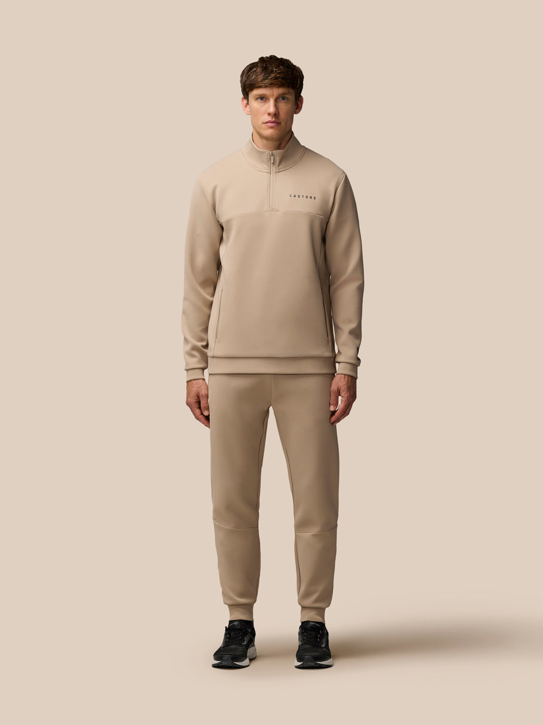 Flex Lifestyle 1/4 Zip - Mushroom/Gunmetal