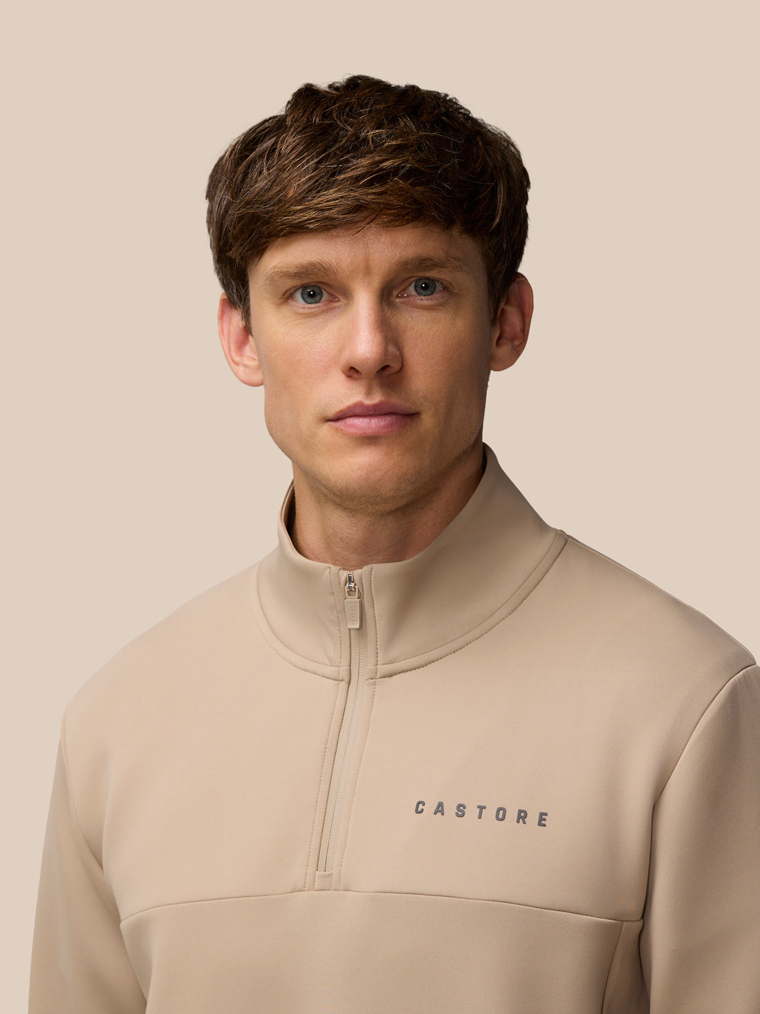 Flex Lifestyle 1/4 Zip - Mushroom/Gunmetal