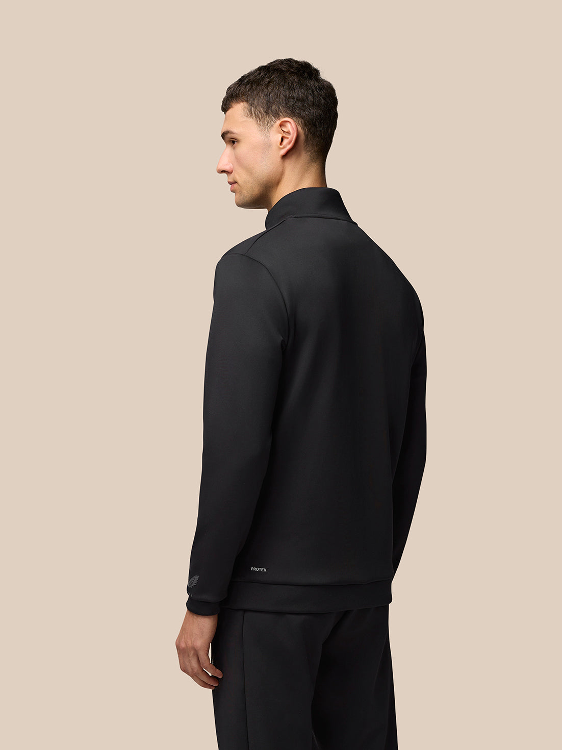 Men’s Scuba Long Sleeve Quarter Zip Top – Black