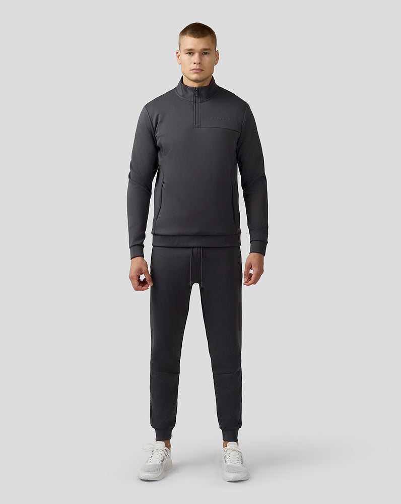 Men’s Scuba Long Sleeve Quarter Zip Top - Charcoal