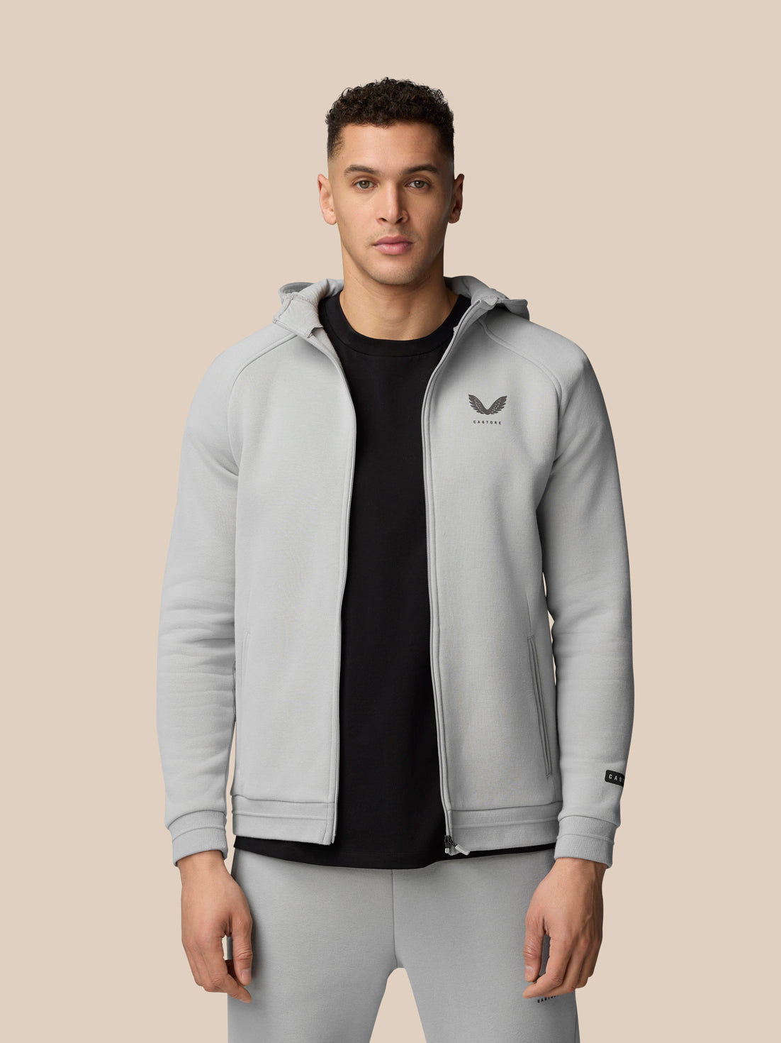 Adapt Fleece Zip-Through Hoodie - Grey - Mid Grey/Gunmetal