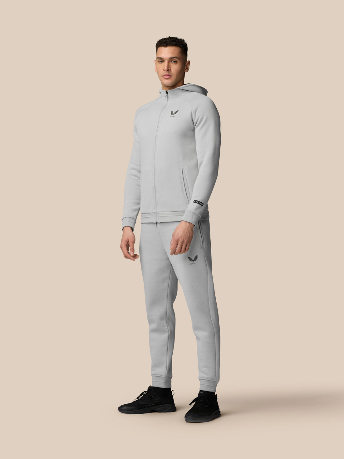 Adapt Fleece Zip-Through Hoodie - Grey - Mid Grey/Gunmetal