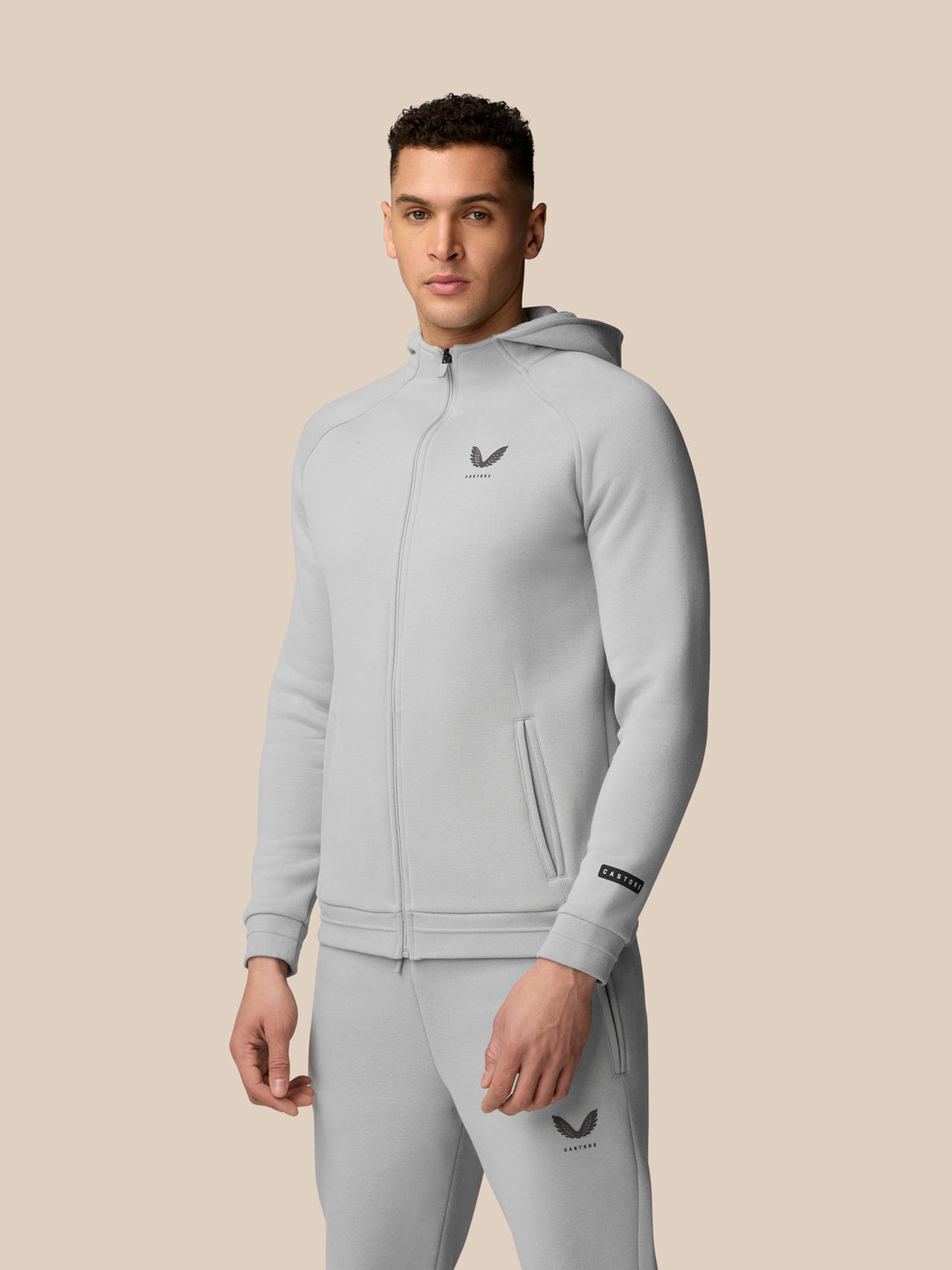 Adapt Fleece Zip-Through Hoodie - Grey - Mid Grey/Gunmetal