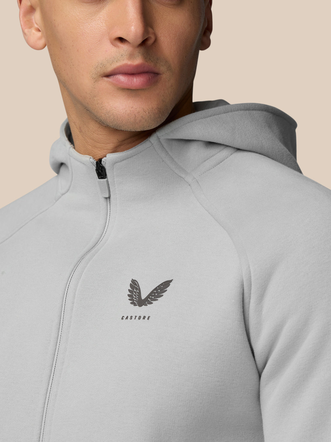 Adapt Fleece Zip-Through Hoodie - Grey - Mid Grey/Gunmetal