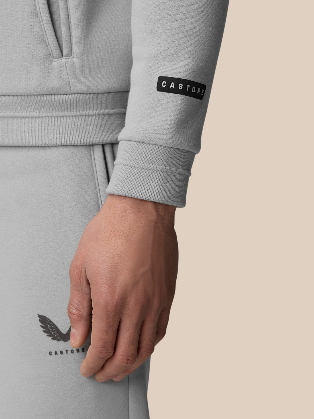Adapt Fleece Zip-Through Hoodie - Grey - Mid Grey/Gunmetal