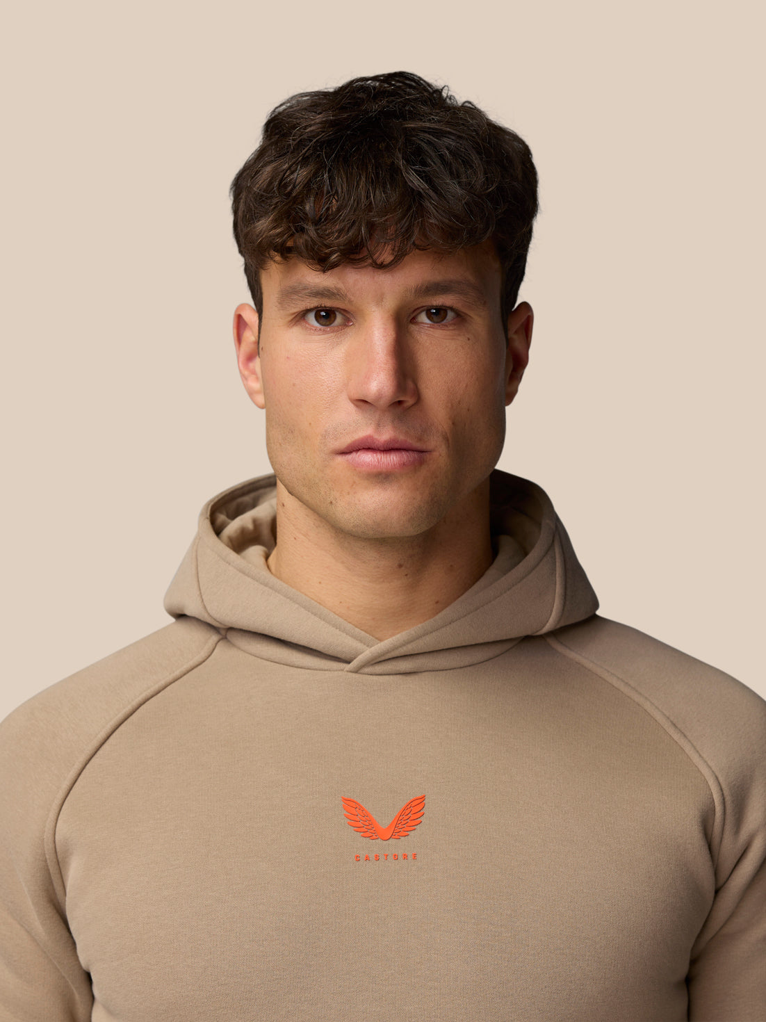Adapt Fleece Hoodie - Clay - Clay/Deep Orange