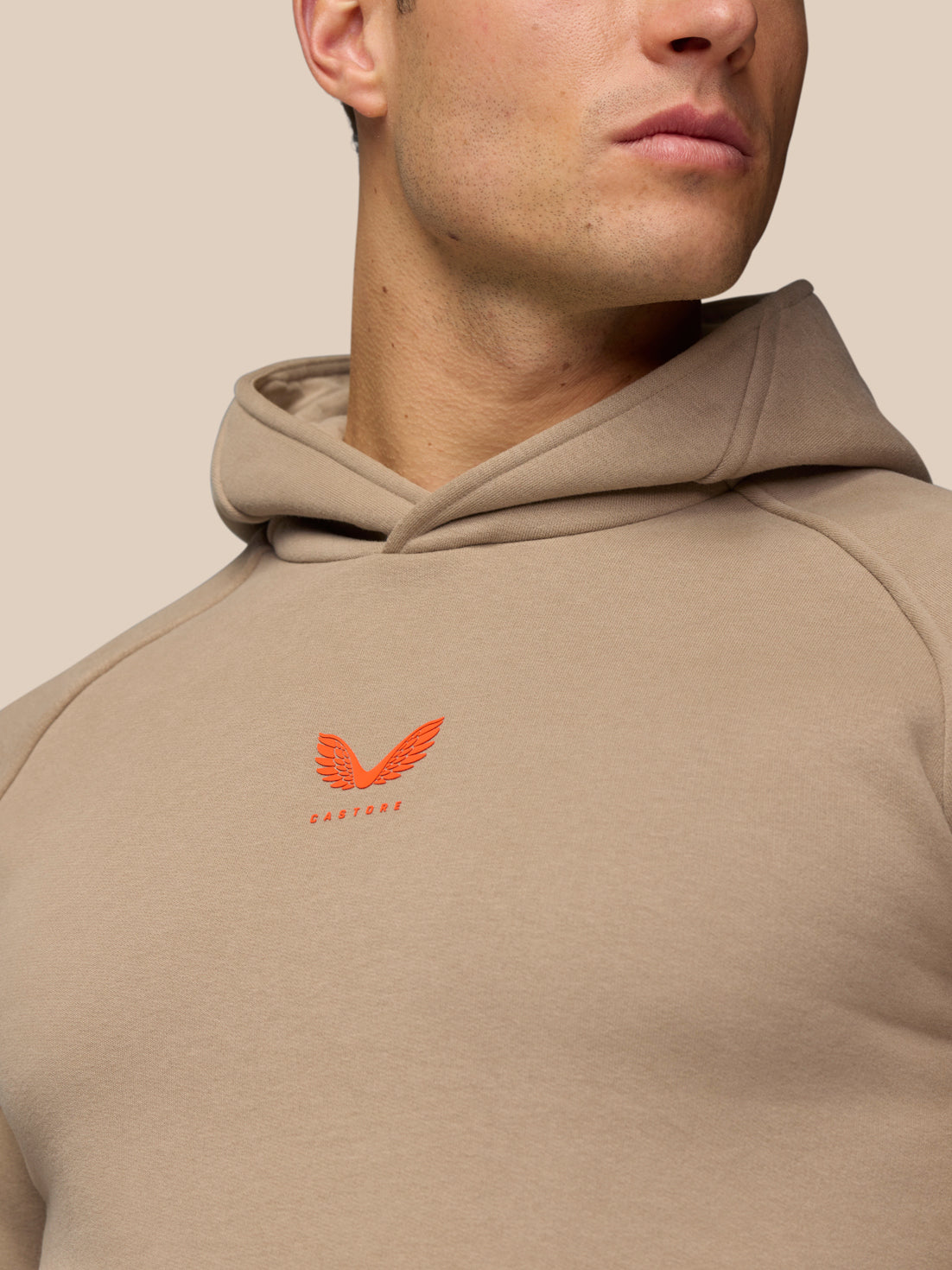 Adapt Fleece Hoodie - Clay - Clay/Deep Orange