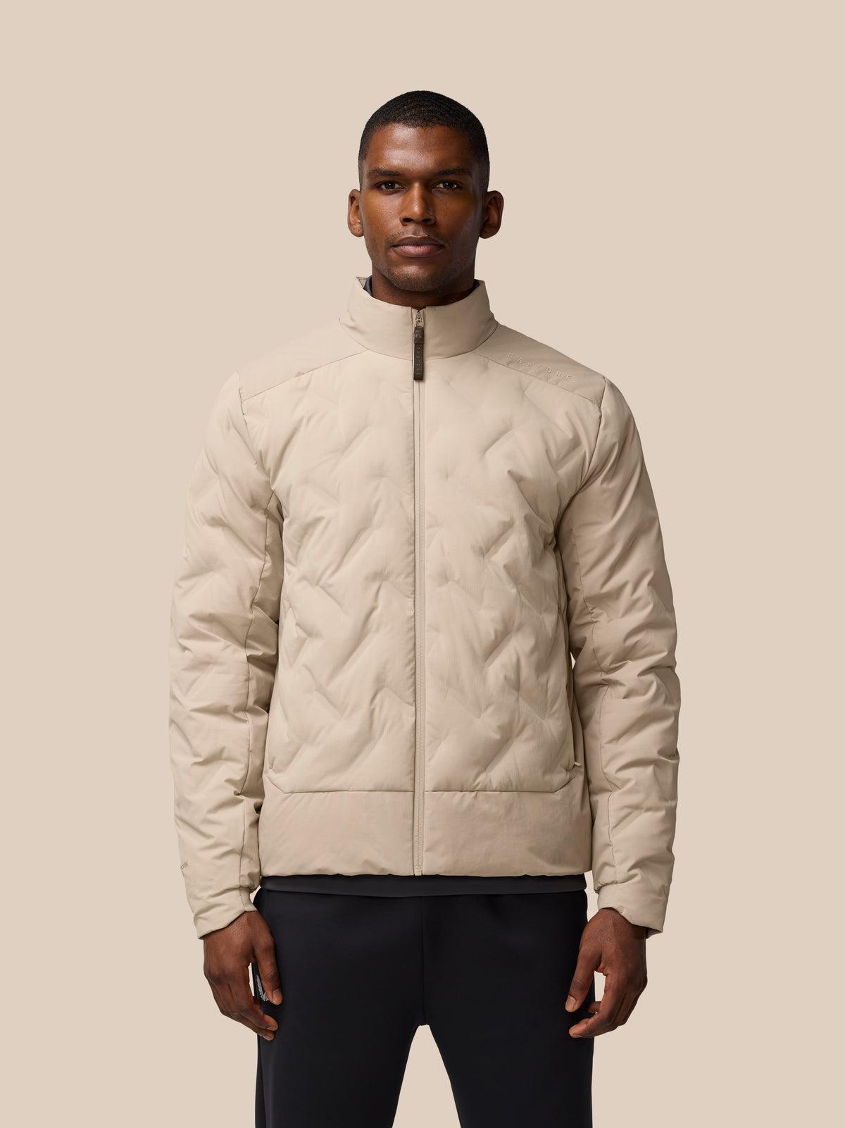 Padded Jacket - Mushroom - Mushroom/Black