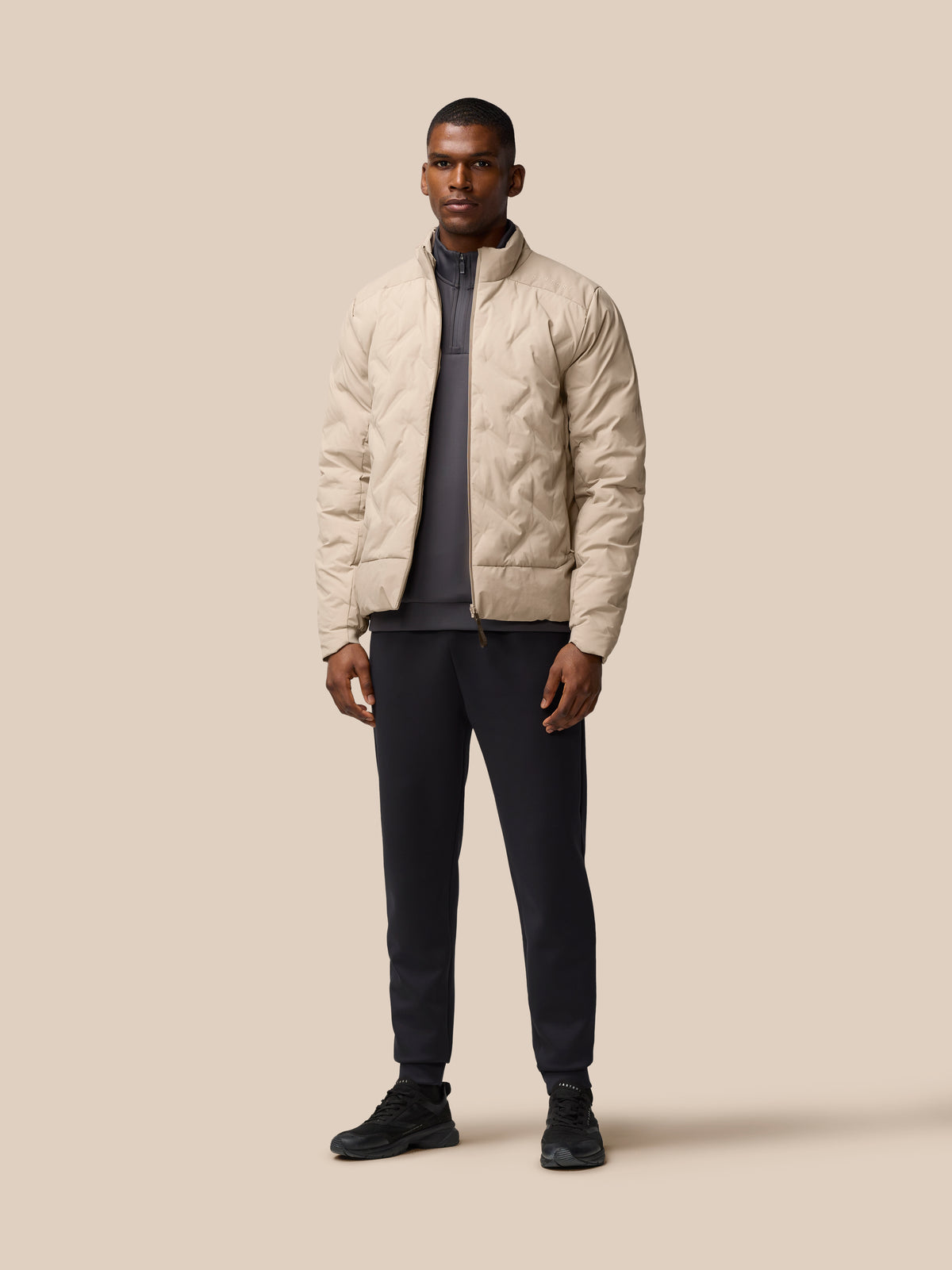 Padded Jacket - Mushroom - Mushroom/Black