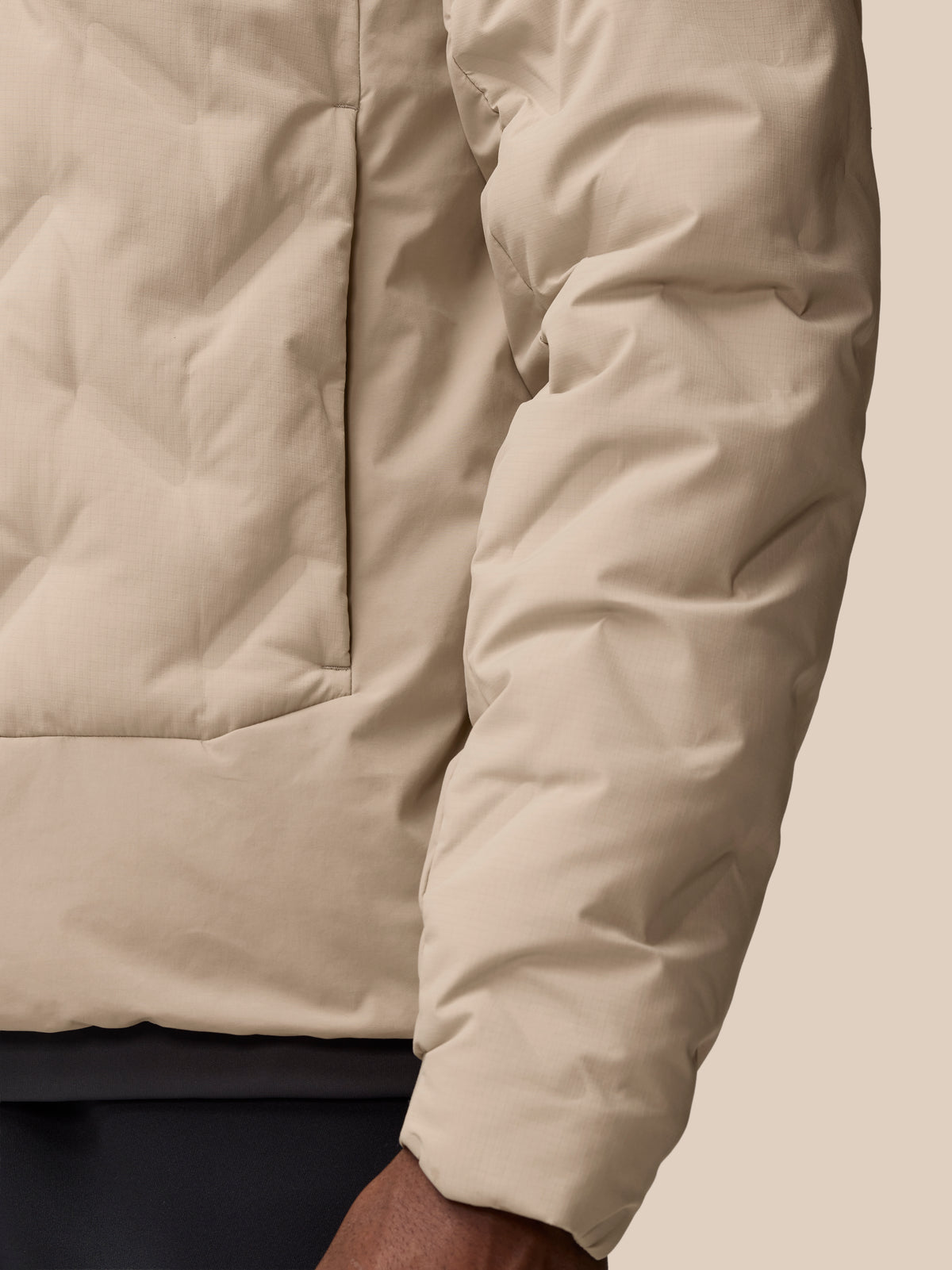 Padded Jacket - Mushroom - Mushroom/Black