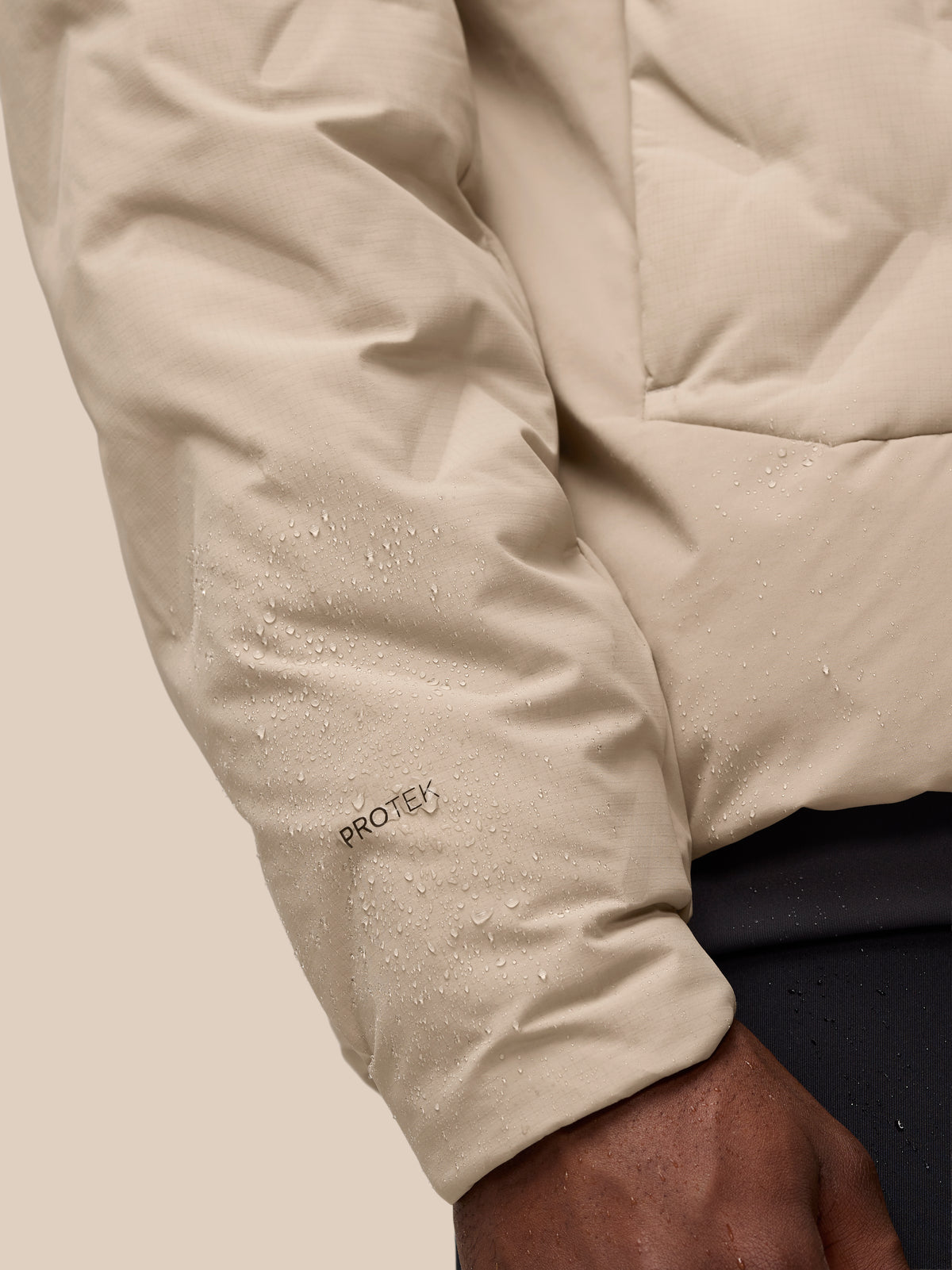 Padded Jacket - Mushroom - Mushroom/Black