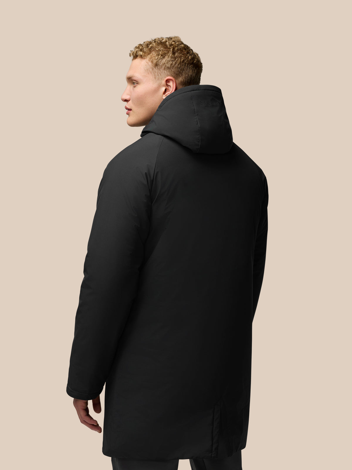 Longline Wadded Jacket - Black - Black