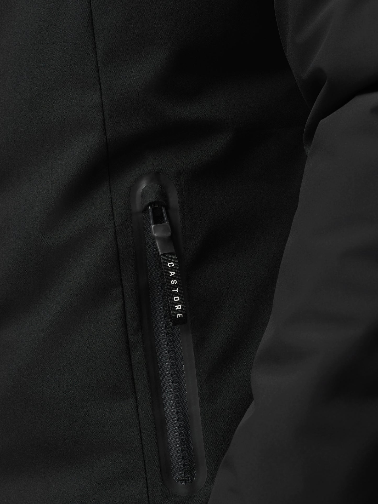 Longline Wadded Jacket - Black