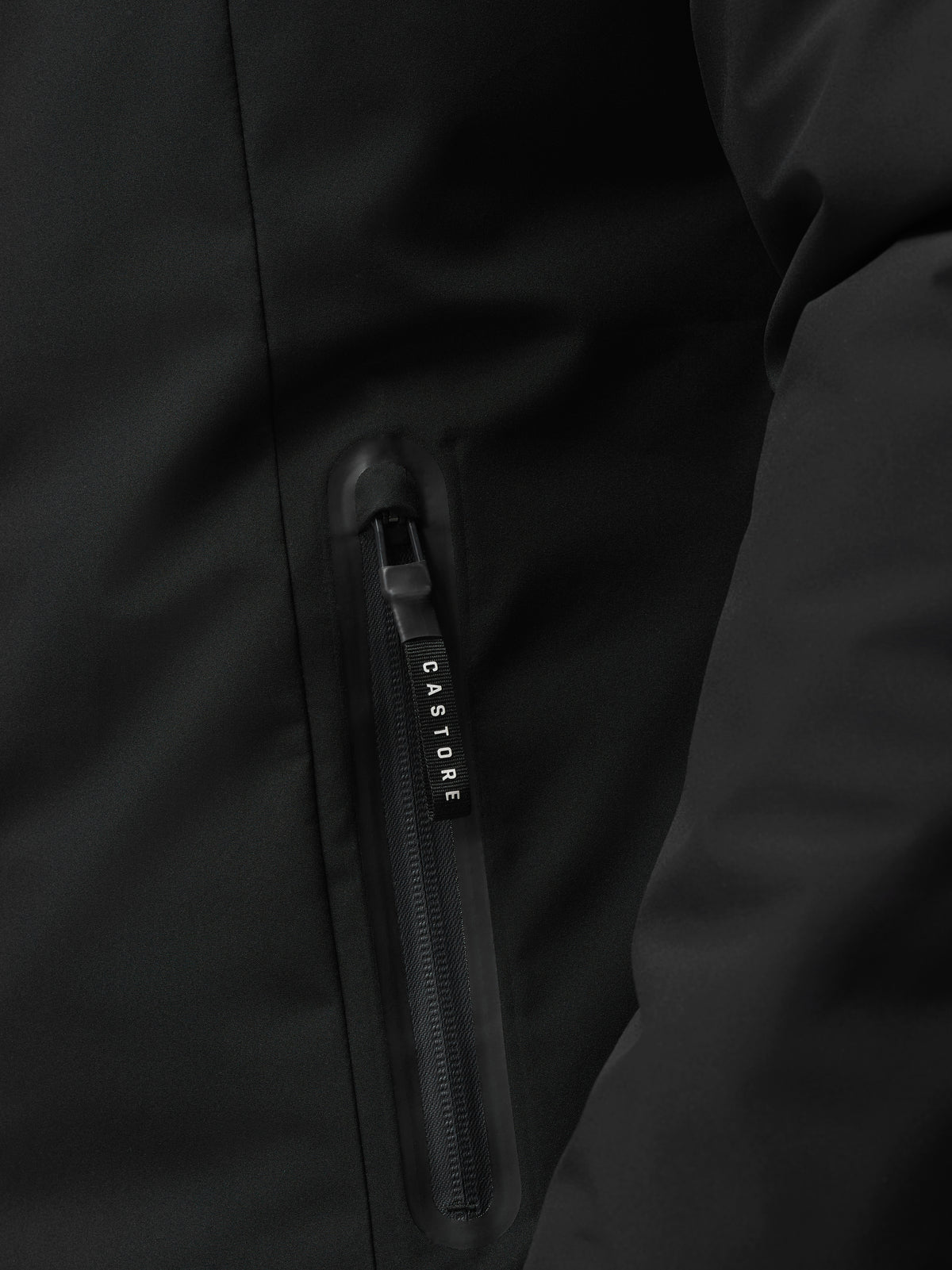 Longline Wadded Jacket - Black - Black