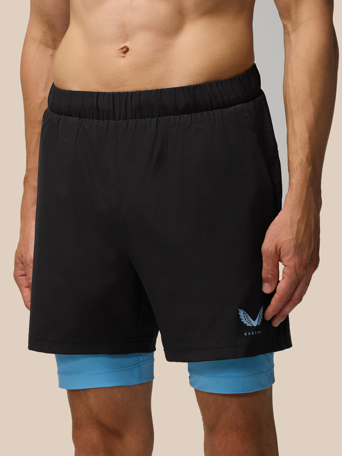 Flow 2-in-1 Shorts - Black/Cool Blue