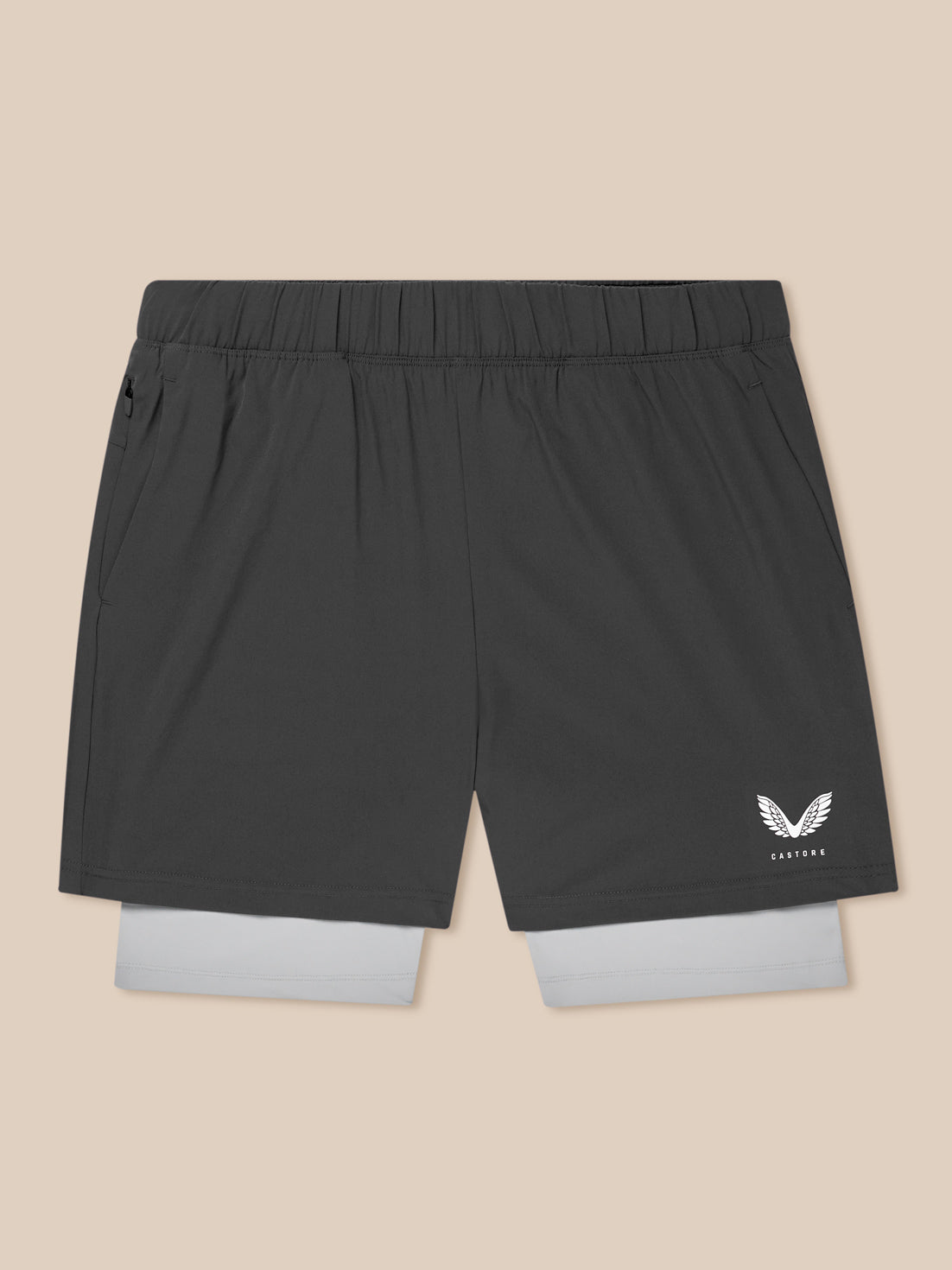 Flow Training 2-In-1 Short - Mid Grey - Gunmetal