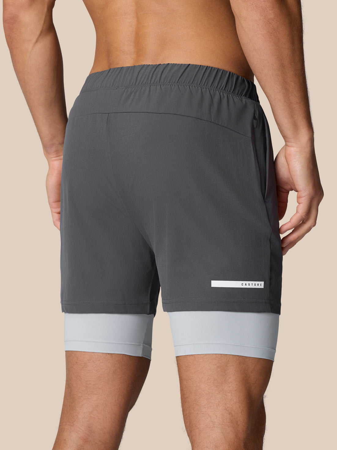 Flow Training 2-In-1 Short - Mid Grey - Gunmetal