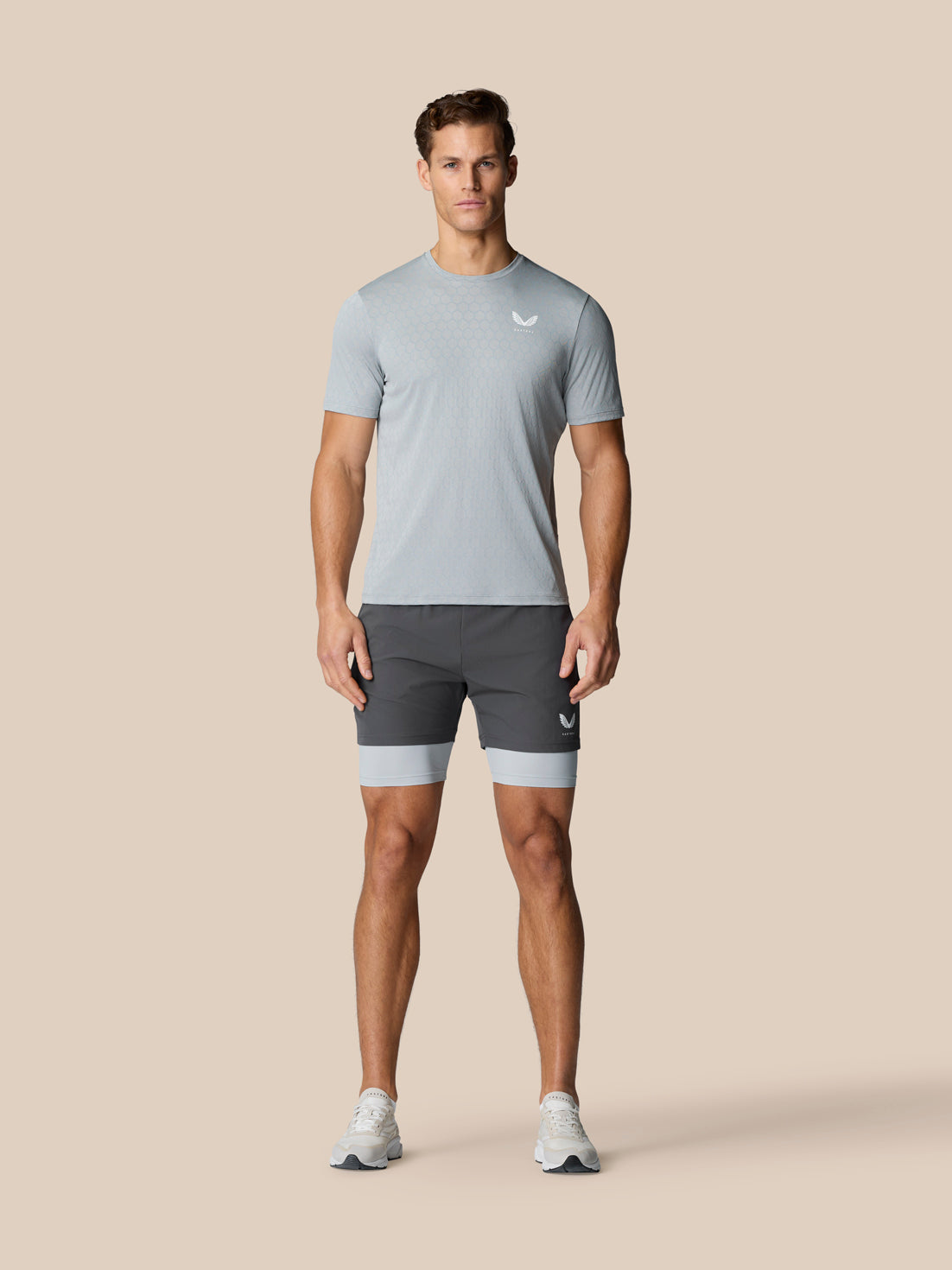 Flow Training 2-In-1 Short - Mid Grey - Gunmetal