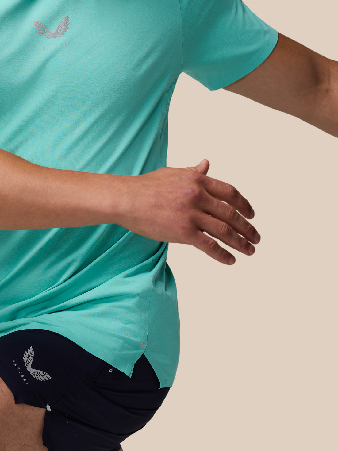 Zone Training T-Shirt – Hellaqua - Light Aqua/Silver Reflective