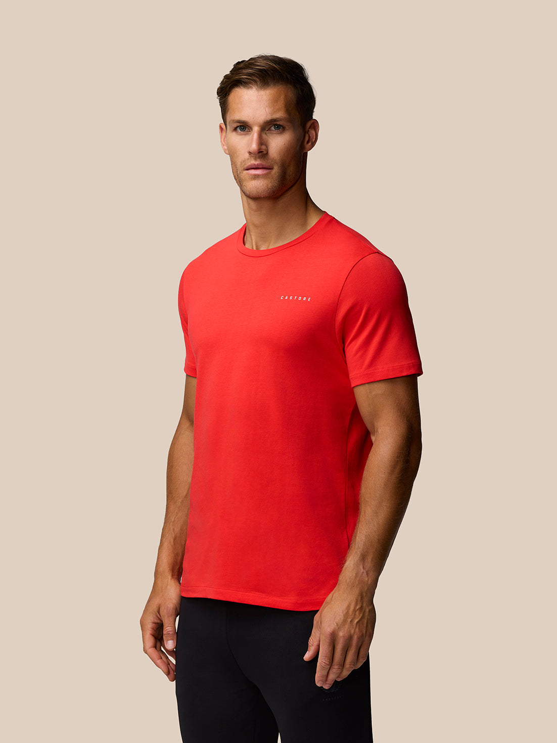 Graphic Training T-Shirt - Poppy Red - Poppy Red/White