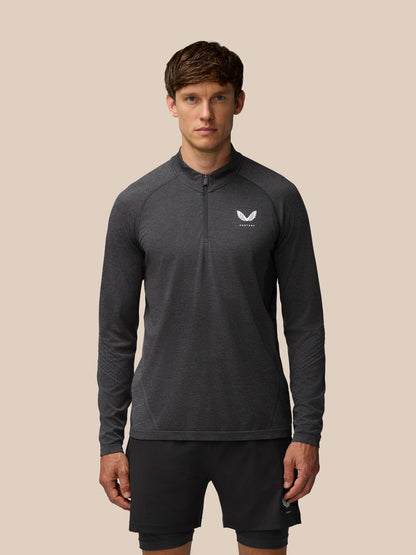 Flow Training 1/4 Zip Top - Black