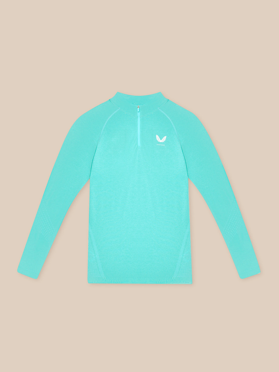 Flow Training 1/4 Zip Top - Light Aqua