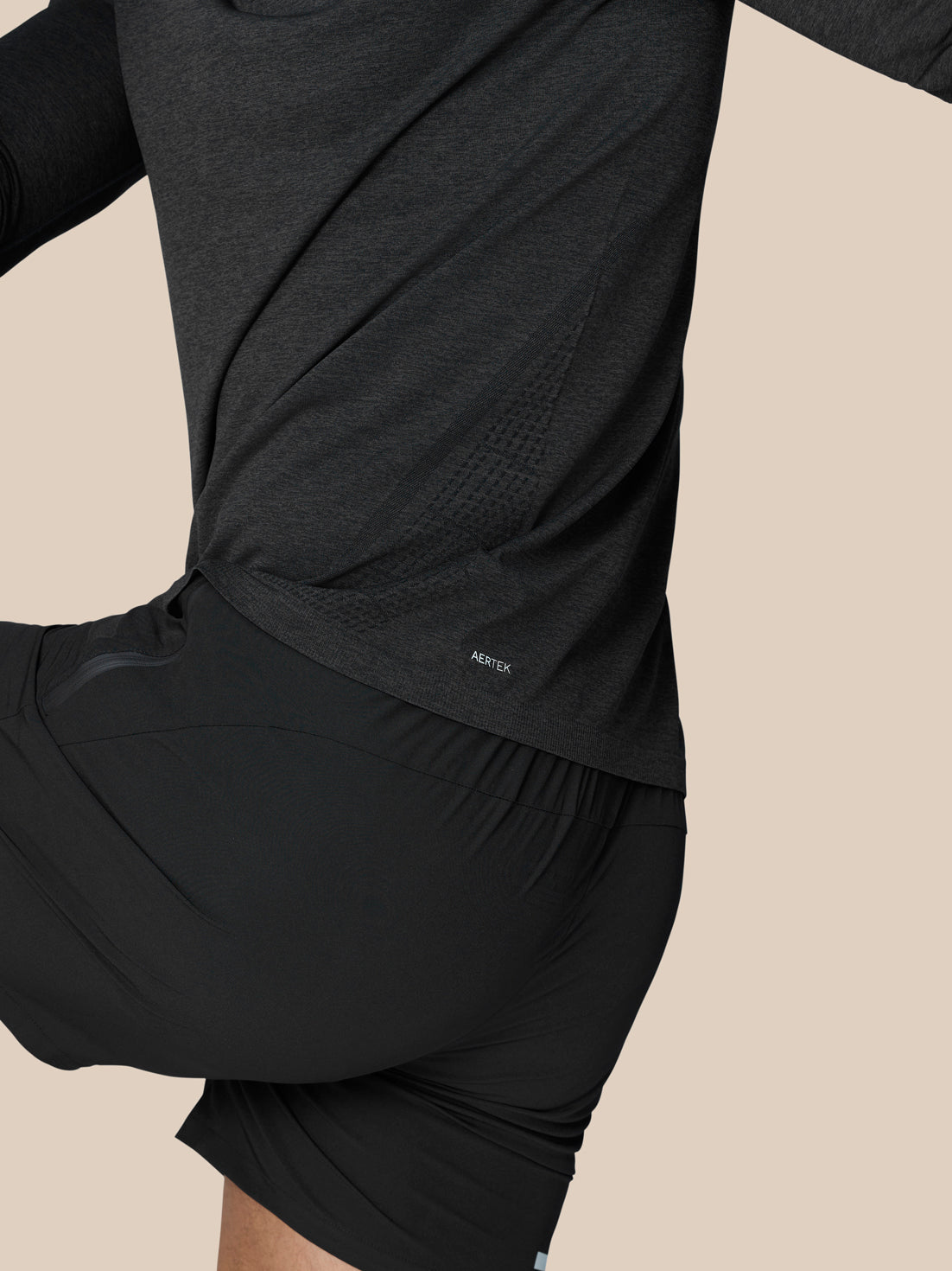 Flow Training Quarter Zip Top - Black - Black/White