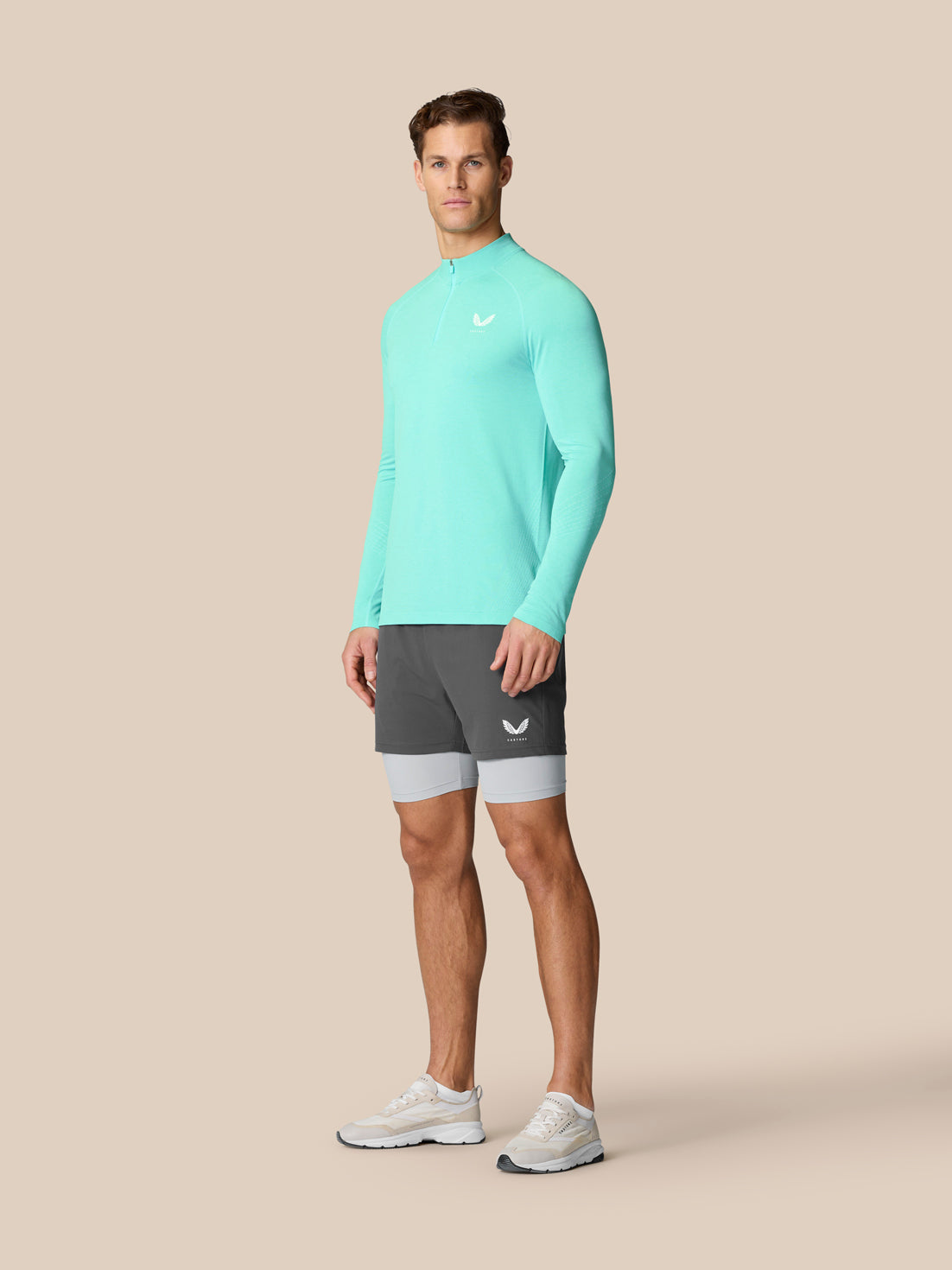 Flow Training 1/4 Zip Top - Light Aqua - Light Aqua