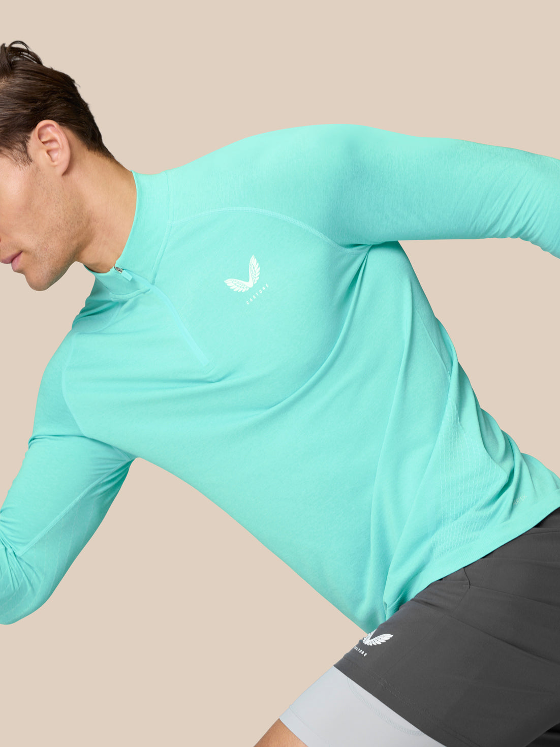 Flow Training 1/4 Zip Top - Light Aqua - Light Aqua