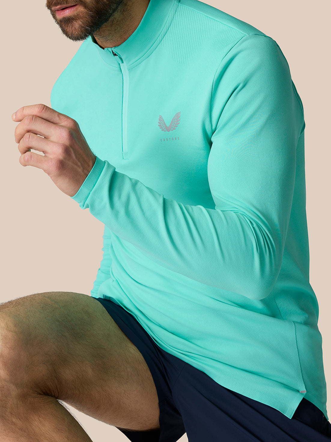 Zone Training 1/4 Zip Top - Light Aqua - Light Aqua