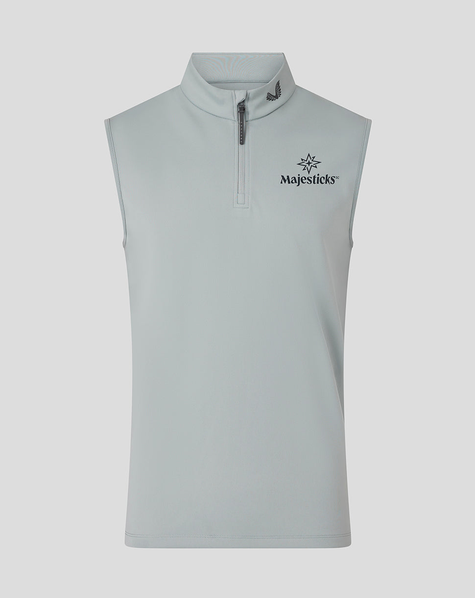Majesticks Classic Half Zip Gilet - Grey