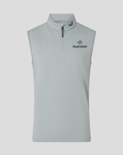 Majesticks Classic Half Zip Gilet - Grey