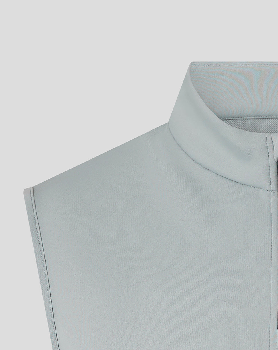 Majesticks Classic Half Zip Gilet - Grey - Mid Grey