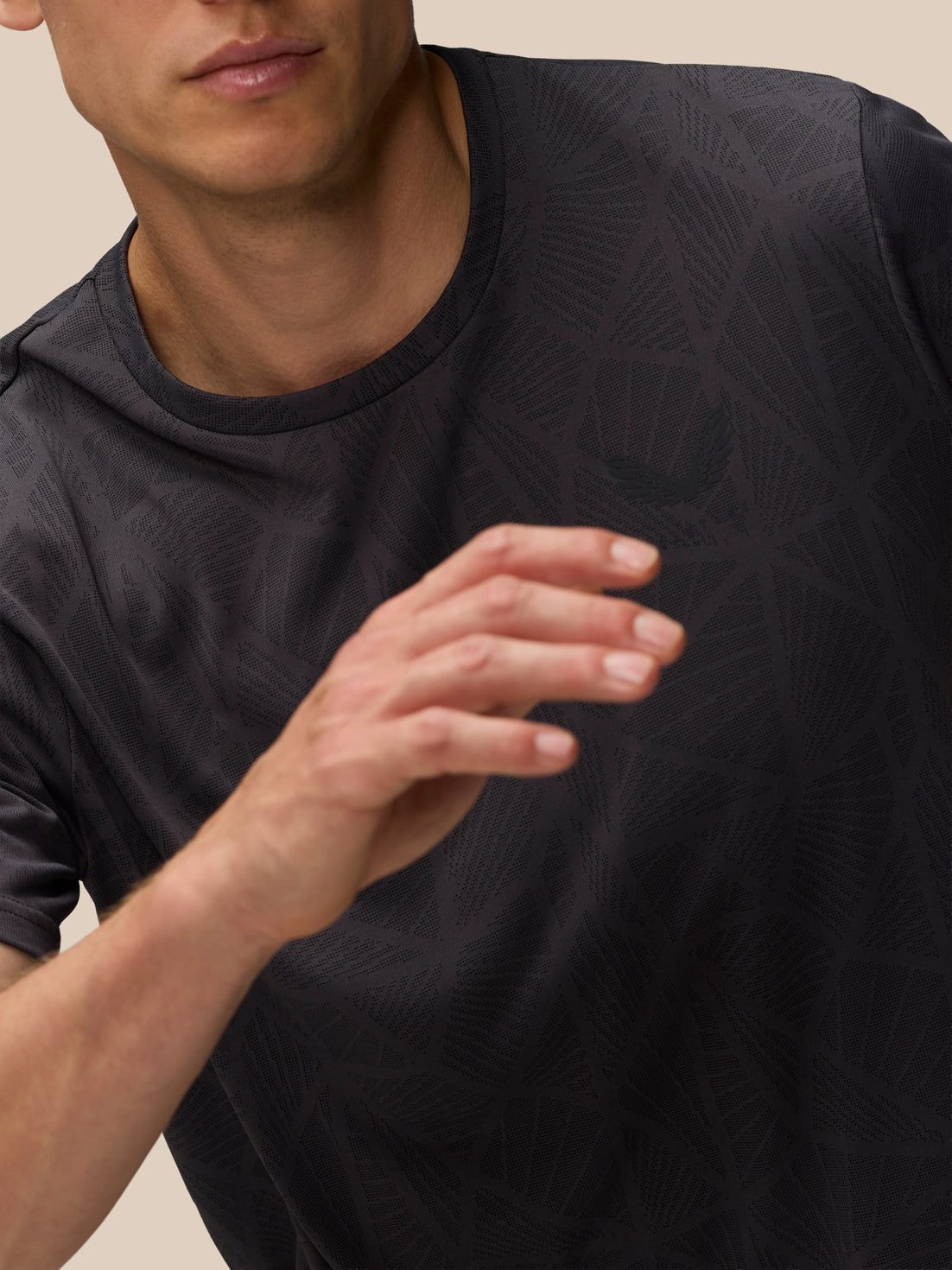 Flow Training Engineered Knit T-Shirt - Black - Black/Black