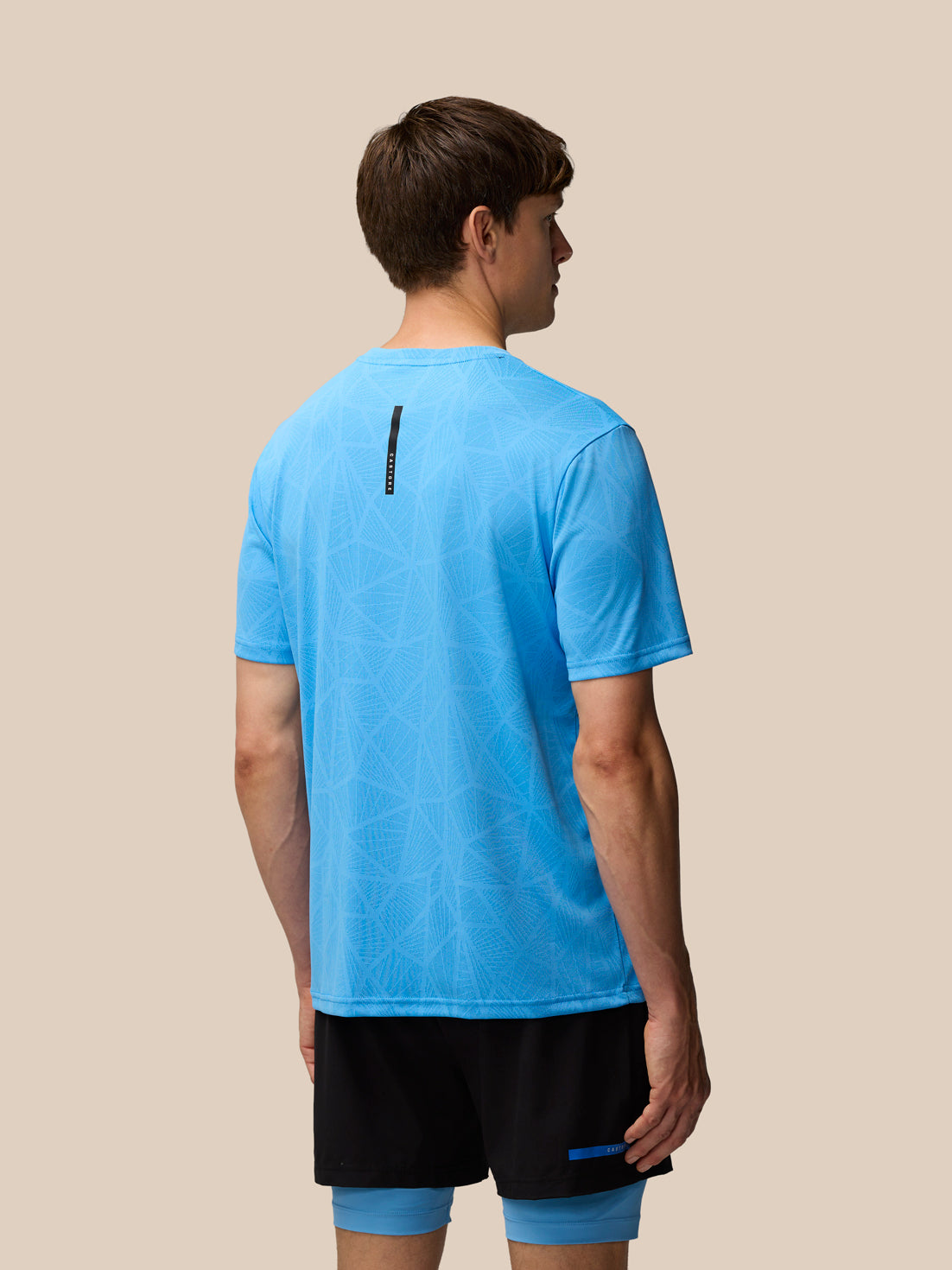 Flow Training Engineered Knit T-Shirt - Cool Blue/Black