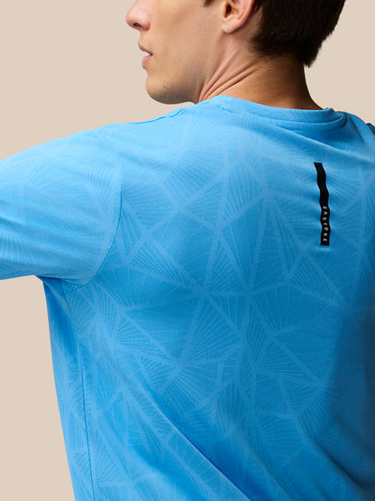 Flow Training Engineered Knit T-Shirt - Cool Blue/Black