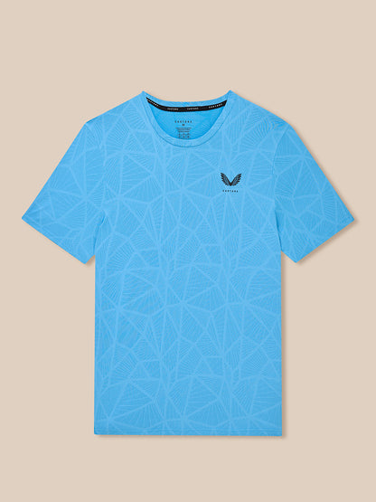 Flow Training Engineered Knit T-Shirt - Cool Blue/Black