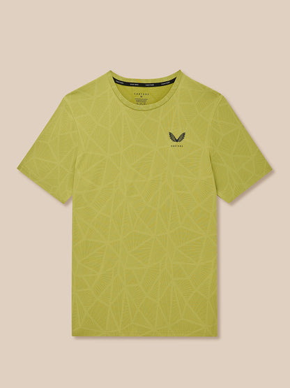 Flow Training Engineered Knit T-Shirt - Mustard/Black