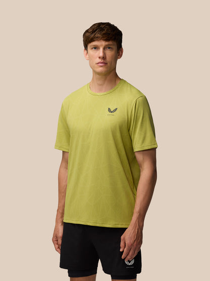 Flow Training Engineered Knit T-Shirt - Mustard/Black