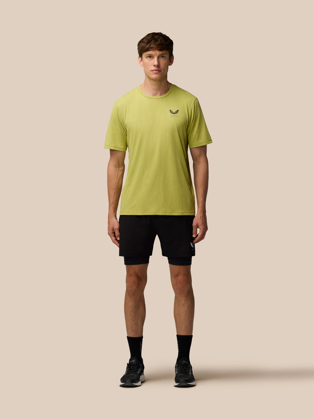 Flow Training Engineered Knit T-Shirt - Mustard/Black