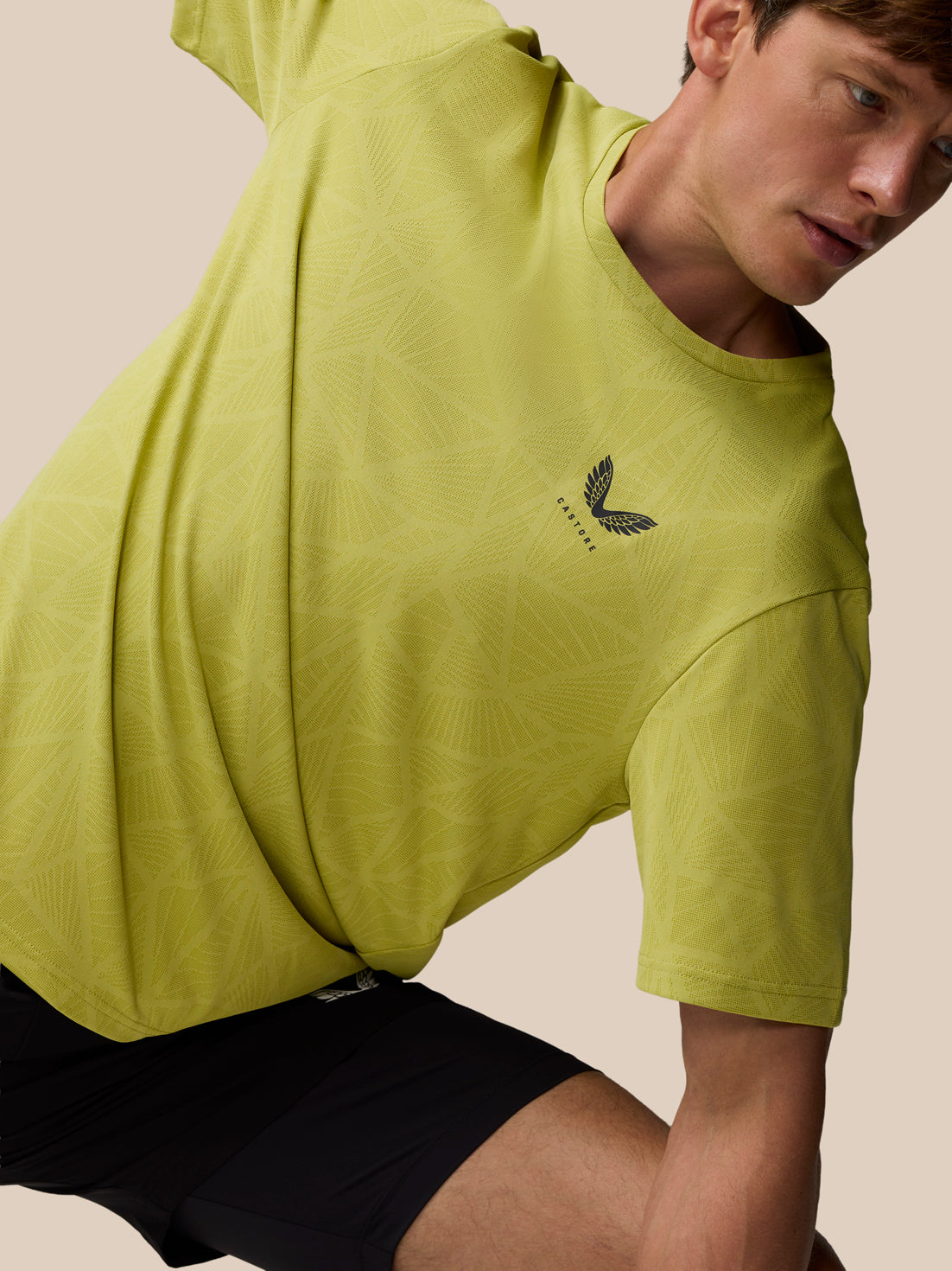 Flow Training Engineered Knit T-Shirt - Mustard/Black