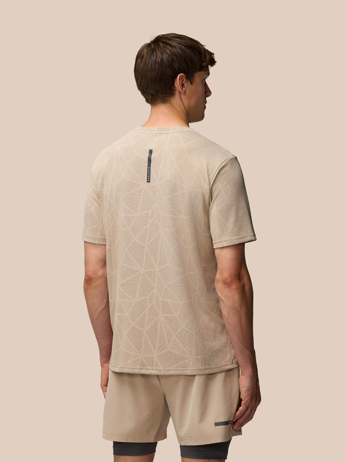 Flow Training Engineered Knit T-Shirt - Mushroom/Black
